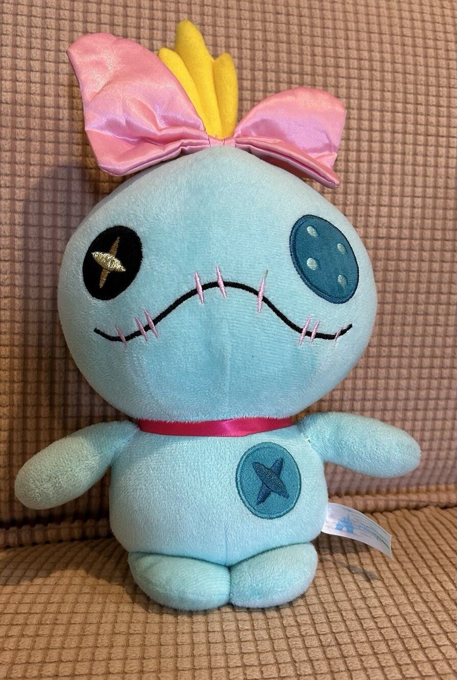 Rare Disney Park Hong Kong Lilo’s Scrump rag doll plush 14" stuffed Blue